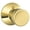 Polished Brass, variant on Bell Knob Non-Turning Lock, Antique Brass (F170 BEL 609)
