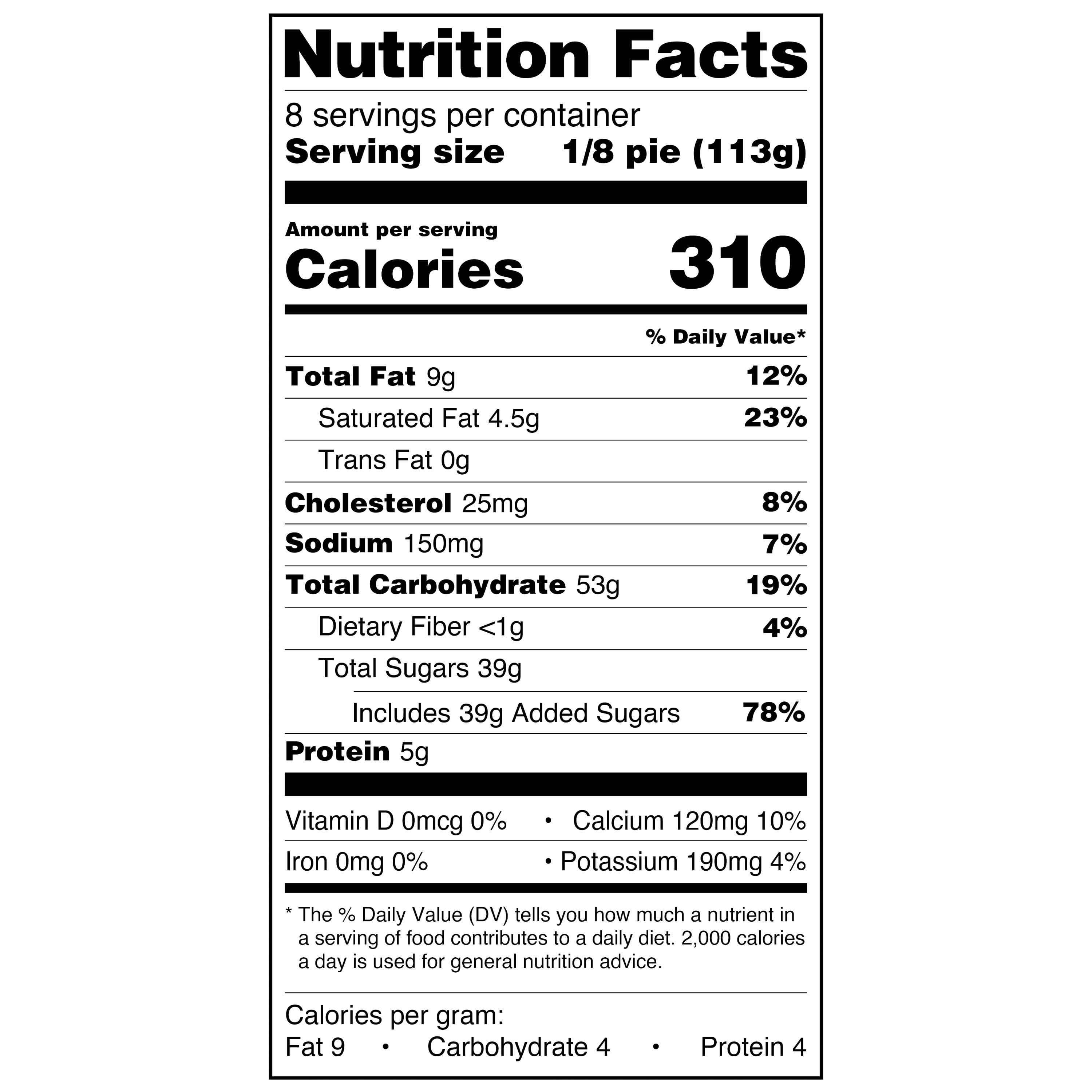 Great Value Key Lime Pie, 32 oz (Frozen)
