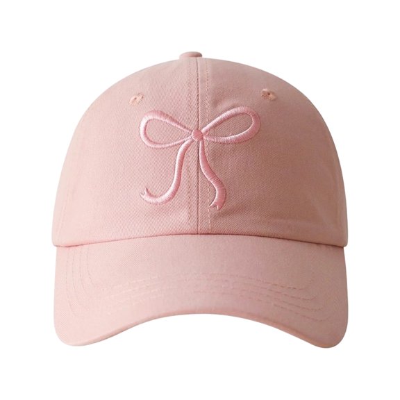 Sun Hat Teen Girl Cotton Baseball Cap Feature Delicate Bowknot Embellishment Ideal For Park Visits And Family Photos
