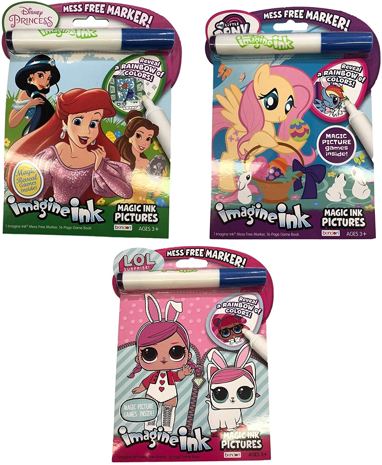 Imagine Ink Coloring Book Set for Girls: Featuring Princess ...