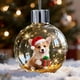 thumbnail image 5 of Bola Decorativa Adorno navideño de cristal con forma de perro en la nieve, ideal para decorar el árbol de Navidad (1 unidad). Rkxzt, 5 of 8