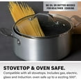 thumbnail image 6 of Granitestone 5 Quart Stock Pot Nonstick Coating hard anodized Pasta Pot Stock Pot Non Stick with Tempered Glass Lid, Dishwasher & Oven Induction Safe, 6 of 7