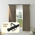 thumbnail image 4 of Coquilles 1-Inch Diameter Adjustable Black Modern Curtain Rods - 48-86 Inches, 4 of 7
