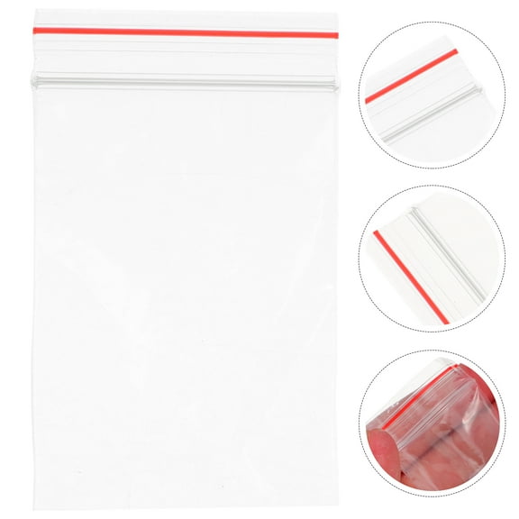 WHAMVOX Transparent Reclosable Storage Bags for Organizing Home Office 100 Pieces 4x6cm Plastic Sealed Bags