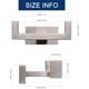 thumbnail image 2 of Gancho doble para toalla de baño, soporte cuadrado de acero inoxidable SUS304, gancho doble resistente a la corrosión para baño, sala de estar, cocina, montaje en pared, paquete de 2 (cepillado), 2 of 5