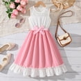 thumbnail image 6 of Posijego Girls Party Dress Crew Neck Lace Sleeveless Swing Ruffle A-Line Dress for Little Girls Birthday Formal Dresses, 6 of 7