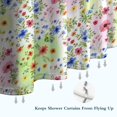 thumbnail image 6 of Pioneer Flower Floral Print Pattern Shower Curtain 36”x72", Bathroom Decorative Shower Curtain Set with 12 Hooks, Waterproof Washable, 6 of 6