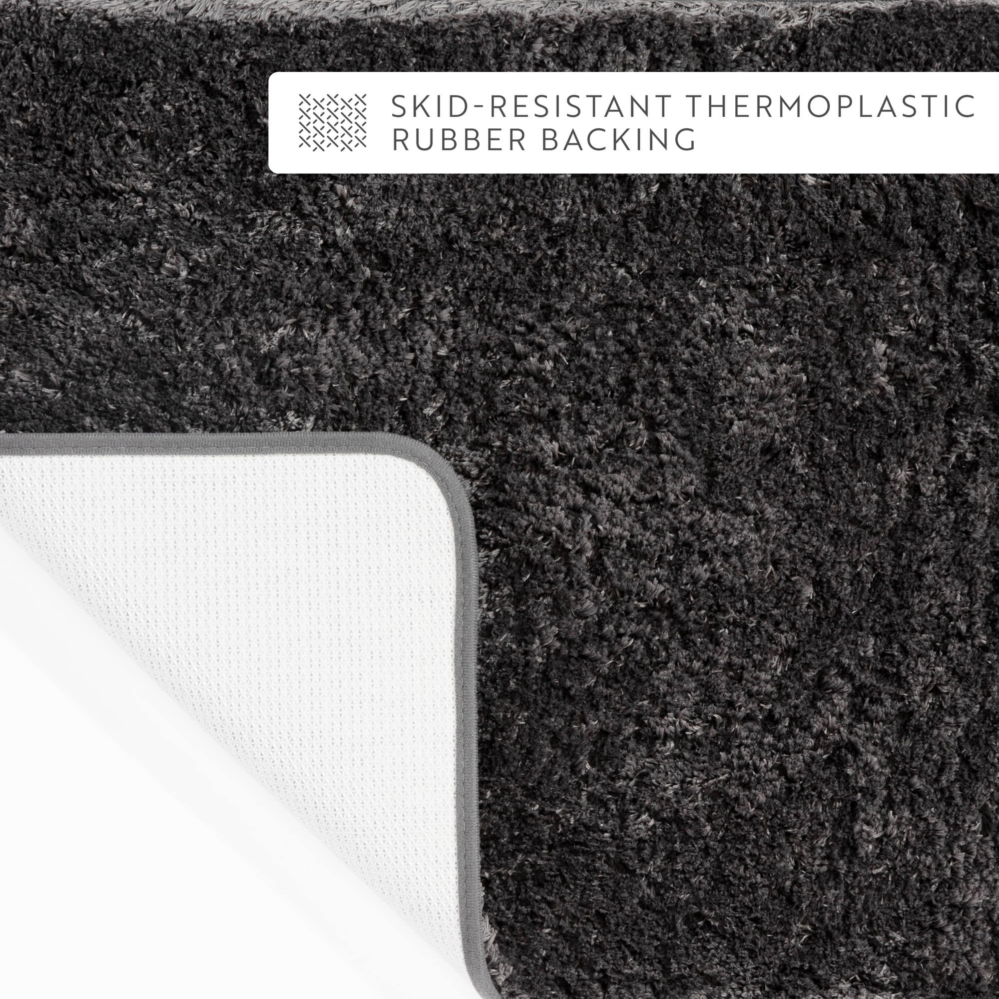 Plush Absorbent Bath Mat Rug with Anti-Skid Rubber Backing - Comfort Canopy