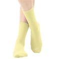 thumbnail image 6 of QSAWXQZ Kids' Crew Socks Solid Cotton Knitting Breathable Mid Calf Socks 5-13Years, 6 of 6