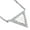 White, variant on 925 Sterling Silver Simulated Mother of Pearl Clear CZ Triangle Pendant Necklace, 18"