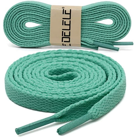

Rush 2 pairs of flat shoe laces suitable for skateboard shoes and sports shoes 23.62 Inch（Light green） S2811