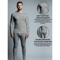 thumbnail image 3 of Mossy Oak Mens Thermal Underwear Set Insulated Shirt & Long Johns, Grey Heather Small, 3 of 7