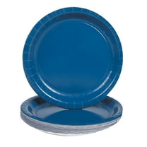 Navy 8 7/8" Paper Plates (24Pc) - Party Supplies - 24 Pieces