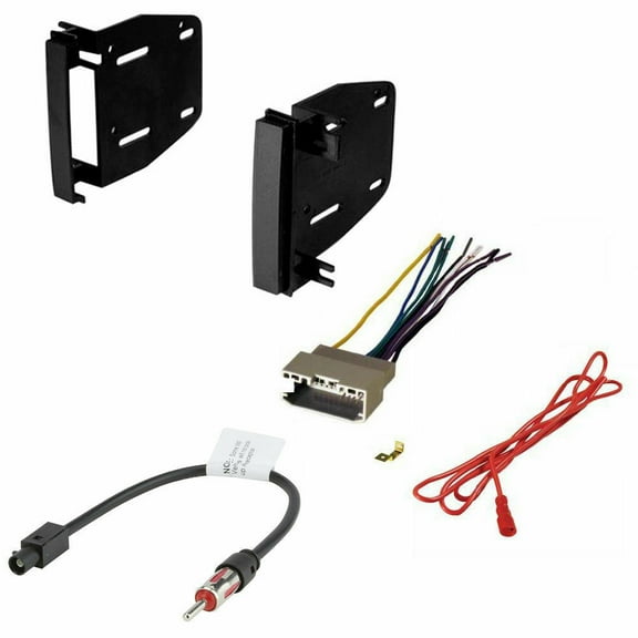 A/T 2009 2010 2011 2012 Dodge Ram 1500 Double Din Dash Kit Wire Harness Antenna