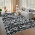thumbnail image 2 of CAROMIO Black 10' x 13' Area Rug Boho Distressed Machine Washable Modern Geometric Moroccan Carpet, 2 of 5