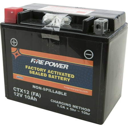 Fire Power Sealed Factory Activated Battery CTX12-BS(FA) Compatible With Suzuki Lt230E Quadrunner 1988-1993