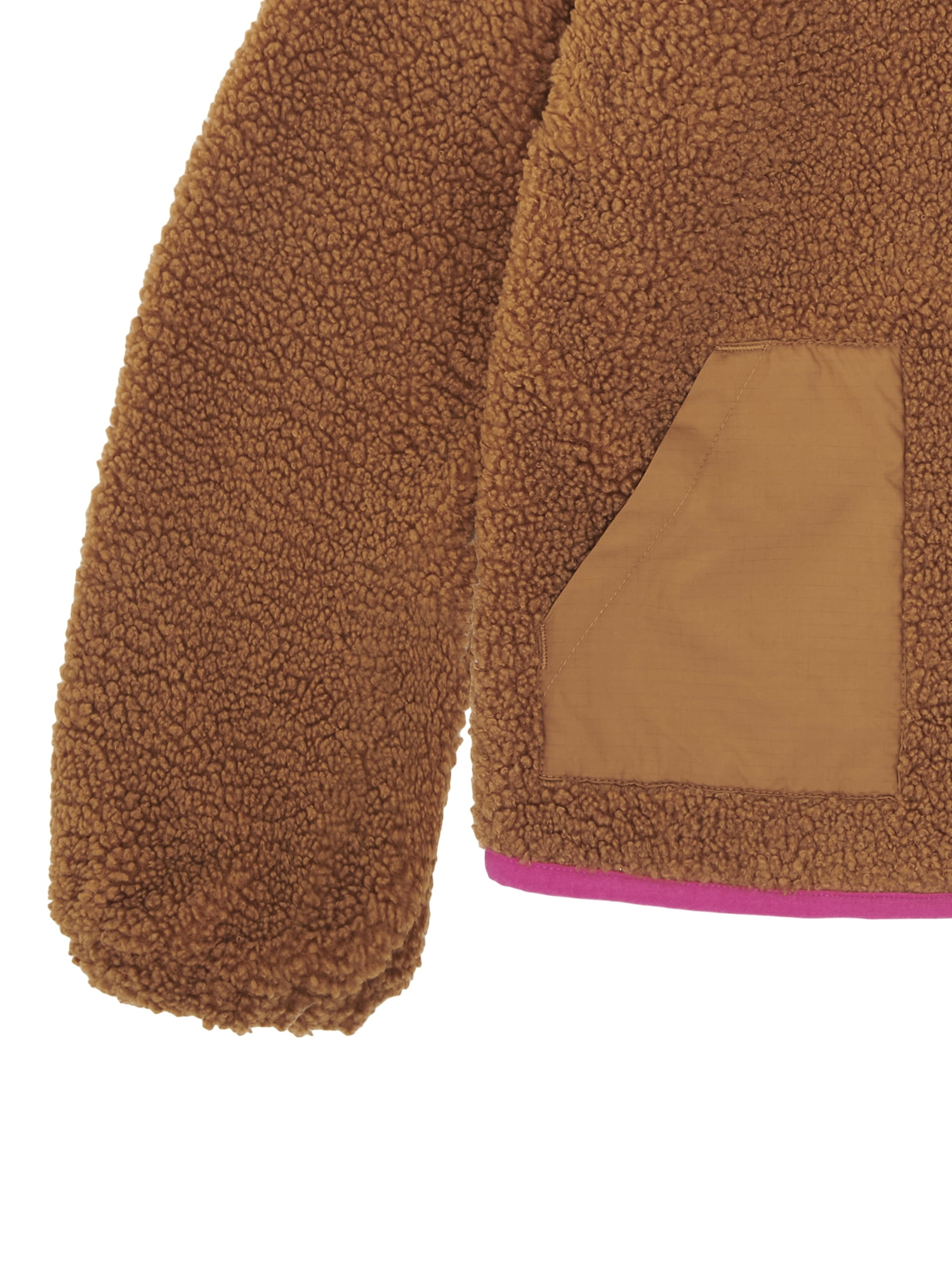 Wonder Nation Big Girls Boucle Mixed Media Jacket, Sizes 4-18