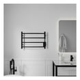 thumbnail image 3 of Glow Series 4-Bar Wall Mounted Electric Bathroom Towel Warmer Rack in Matte Black Finish Stainless Steel, 3 of 10