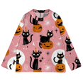 thumbnail image 5 of Women's Halloween Themed Knit Cardigan Sweater Ghost Floral Crew Neck Button Down Casual Outerwear Jacket for Fall Winter, 5 of 5