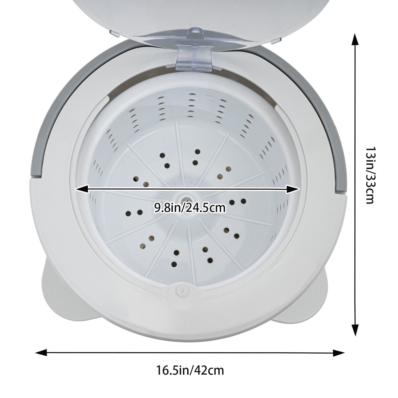 Portable Mini Manual Dehydrator Washing Machine Compact Washer Spin Dryer Barrel