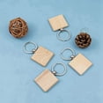 thumbnail image 4 of 30 Piezas Llaveros de Madera en Forma de Cuadrado en Blanco Llaveros de Madera DIY Etiquetas para Llaves Regalos DIY, 4 of 5