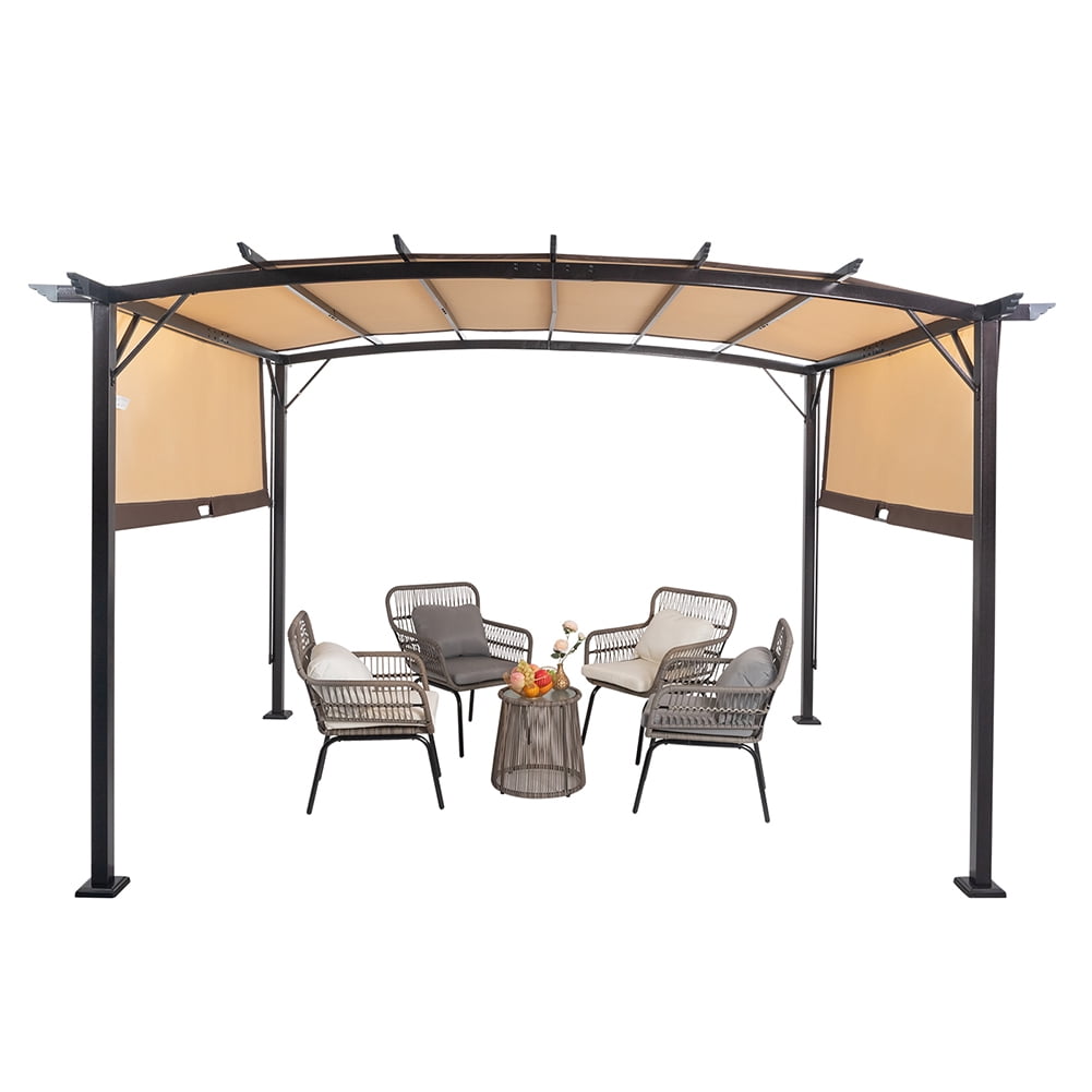 Aimee Lii 141"x111" Canopy Tent Awnings for Decks, Backyard Canopy Gazebo, Awnings for Patio Waterproof