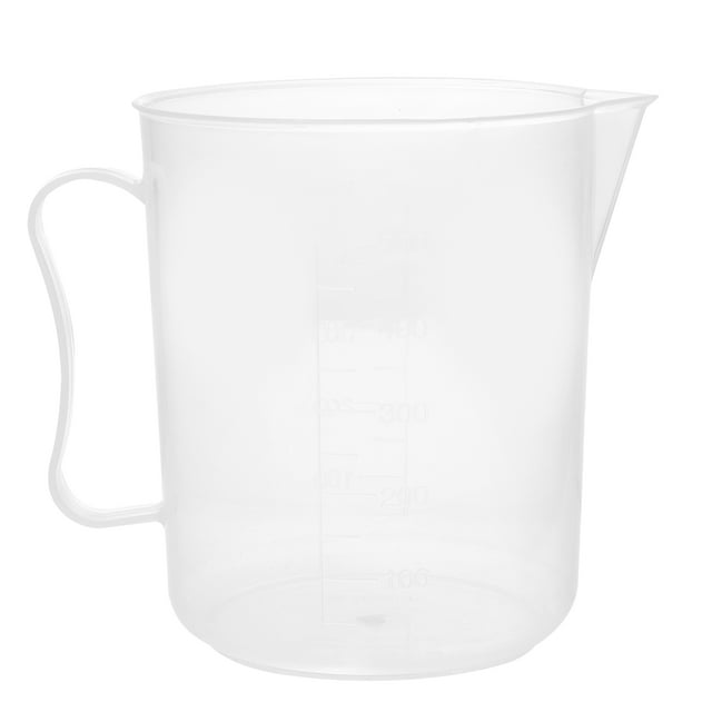 Vasos medidores de plástico transparentes de 500 ml, herramientas para medir el volumen.