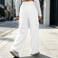 thumbnail image 6 of ClodeEU Women Elastic High Waist Wide Leg Sweatpants ,Casual Loose Pant with Pcokets ,Women's Plus M, 6 of 9