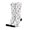 Mixed Breed Dog White Pattern, variant on Beagle and Beach Blue Pattern Women's Crew Socks, Mid-calf Polyester Workout Trainer Socks with Reinforced Heel & Toe, Moisture Wicking Gifts Ideas for Sports Work Home