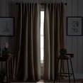 thumbnail image 6 of Martha Stewart Lido, 50"W x 84"L Backtab Blackout, Linen, Indoor Curtain, Set of 2, Linen, Cotton, Adult, 6 of 16