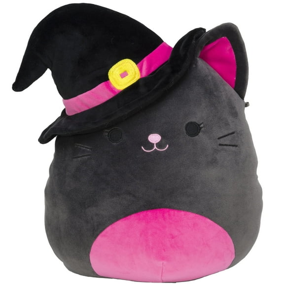 Official KellyToy Squishmallows 12” Catarina The Black Cat with a Witch Hat Plush Stuffed Toy