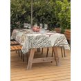 thumbnail image 3 of Outdoor Tablecloth with Umbrella Hole for Patio/Picnic/Party/Camping, Red Coral Coastal Waterproof Table Cloth Rectangle Table Cover Washable, Conch Starfish Nautical Ocean (60"x 84"), 3 of 9