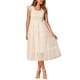thumbnail image 2 of Vestido midi sin mangas de verano INSPIRE CHIC para mujer, con volantes y capas de tul, vestido de fiesta, color albaricoque, talla M, 2 of 6