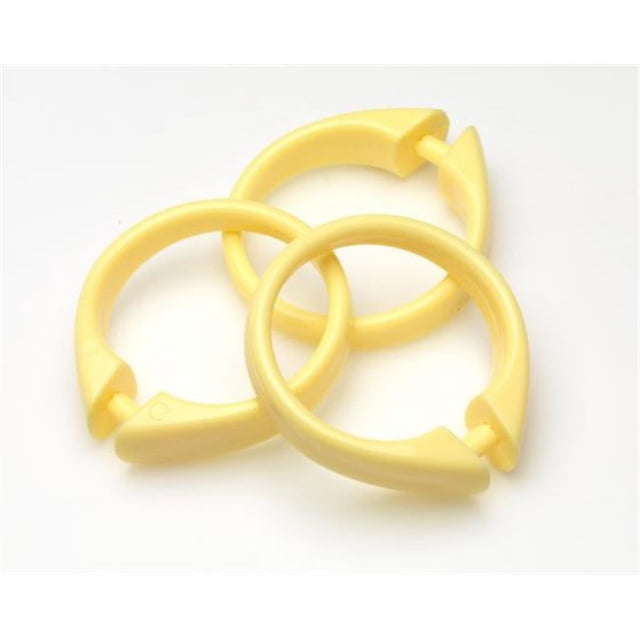 Carnation Home Fashions "Snap Plastic Shower Curtain Hooks Yellow