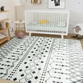 thumbnail image 2 of Jamfeel Area Rugs Vintage Geometric Printed Washable Rug Comfy Soft Non Slip Low Pile Carpet for Living Room, Kitchen, Office 8'x10' Beige, 2 of 6
