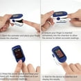 thumbnail image 5 of Zacurate 500BL Fingertip Pulse Oximeter, Finger Blood Oxygen Saturation (SpO2) & Pulse Rate Monitor with Large LED Display, Sports & Aviation, Navy Blue, 5 of 7