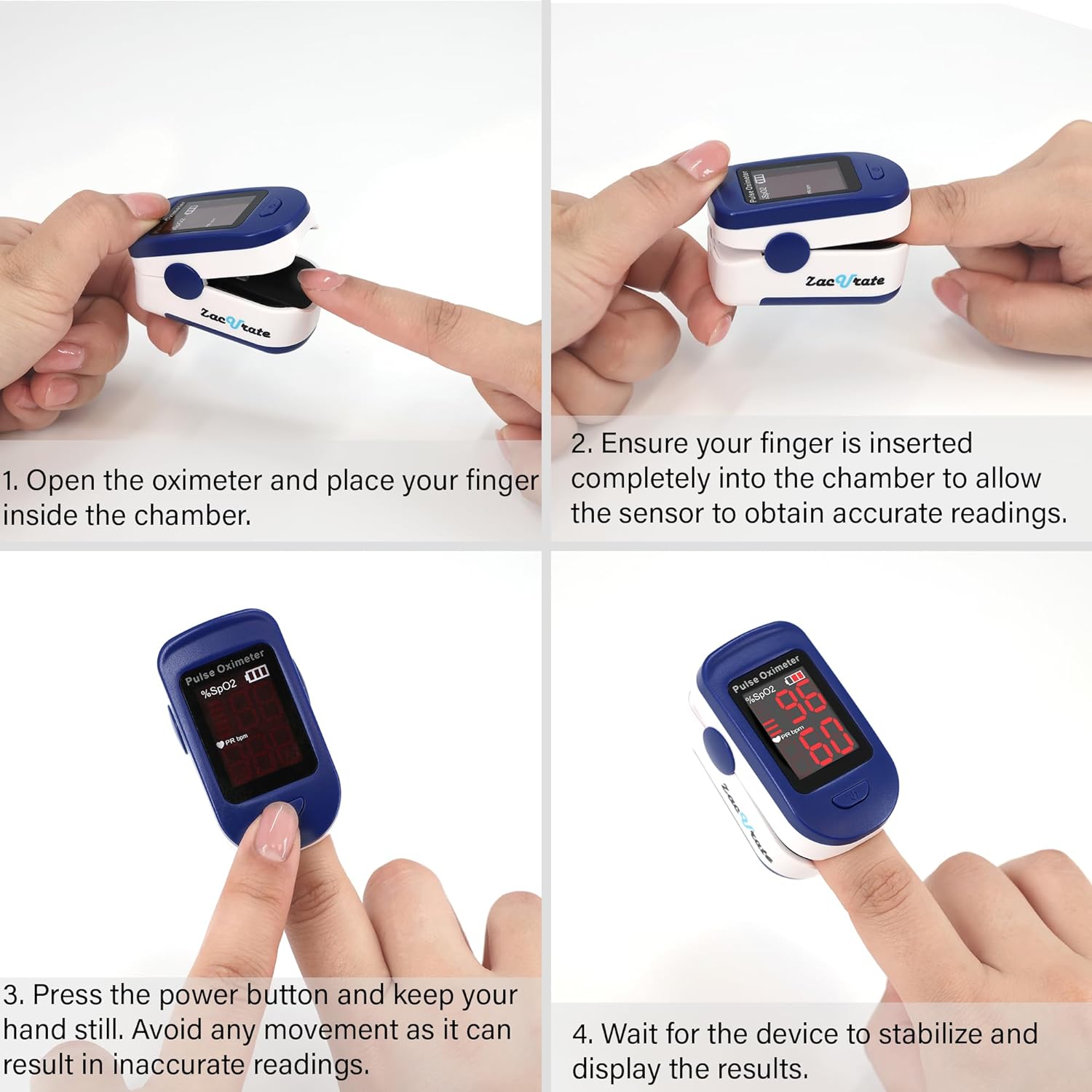 Zacurate 500BL Fingertip Pulse Oximeter photo 5