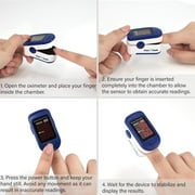 Zacurate 500BL Fingertip Pulse Oximeter, Finger Blood Oxygen Saturation (SpO2) & Pulse Rate Monitor with Large LED Display, Sports & Aviation, Navy Blue