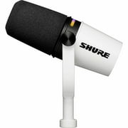 Shure MV7+ Dual-Output Cardoid Wired Dynamic Podcast Microphone, White MV7+-W