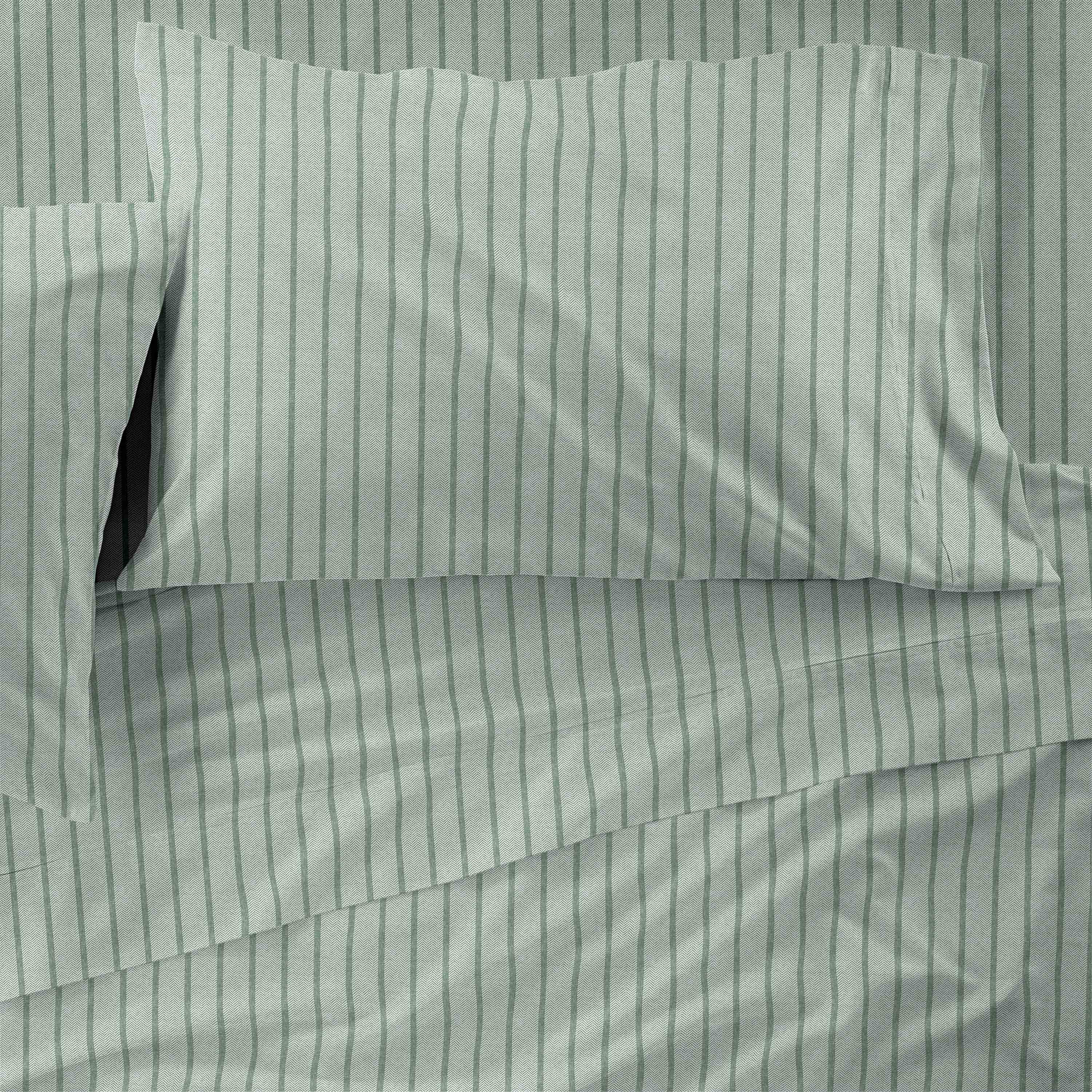 Martex Easy Living Cationic Stripe Full Charcoal Sheet Set