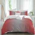 thumbnail image 2 of Red Grey Ombre Bedding 3 Piece Duvet Cover Set Queen Size, Modern Gradient Abstract Art Soft Microfiber Comforter Cover with Zipper Closure & Pillowcases, Wrinkle & FadeResistant Quilt Cover, 2 of 9
