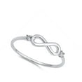 thumbnail image 4 of White Cubic Zirconia Infinity Knot Promise Ring .925 Sterling Silver Band Jewelry Female Size 10, 4 of 4