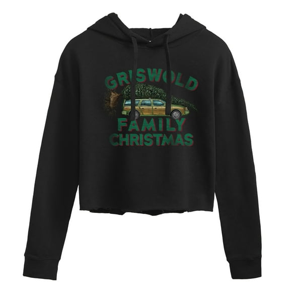 National Lampoon's Christmas Vacation - Griswold Family Christmas - Juniors Cropped Pullover Hoodie