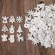 thumbnail image 4 of Copos de nieve de madera, Papá Noel, discos para proyectos de manualidades y decoración de bricolaje, decoración perfecta para esparcir durante las fiestas, juego de 100 miniadornos, 4 of 4