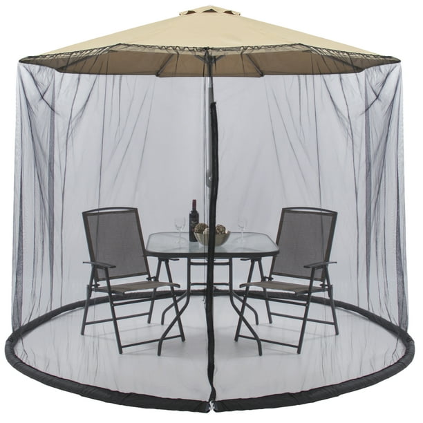 Best Choice Products 9ft Patio Umbrella Bug Screen w/ Zipper Door, Polyester Netting - Black - Walmart.com - Walmart.com