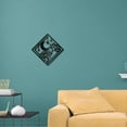 thumbnail image 6 of Metal Lotus Wall Decor Black Moon Wall Art Flower Stars Square Sculptures Wall Hanging Decor for Modern Home Spa Meditation Office Living Room Bedroom Indoor Outdoor 11.8x11.8Inch Silver DIY, 6 of 9