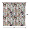 thumbnail image 5 of Cute Pitbull Terriers Dog and Flower Shower Curtain 72"x72" ,Bathroom Decorative Shower Curtains Set with 12 Hooks,Modern Waterproof Washable Shower Curtain, 5 of 6