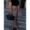 thumbnail image 2 of 2025 Y2K Casual Women Long Skirt Spring Elastic High Waisted A-Line Casual Female Satin Skirts High Street Lady Skirts, 2 of 10