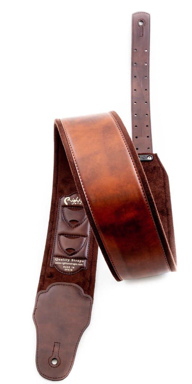 RightOn! Bassman Charm-80 Bass Guitar Strap - Brown
