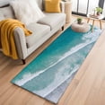 thumbnail image 2 of Oceans Waves Runner Rugs 2x6 ft Beaches Gradient Green Sea Nature Abstract Washable Hallway Rugs Non-Slip Floor Mats Absorbent Carpet Bedside Runners for Bedroom Kitchen Bathroom Laundry Room, 2 of 9